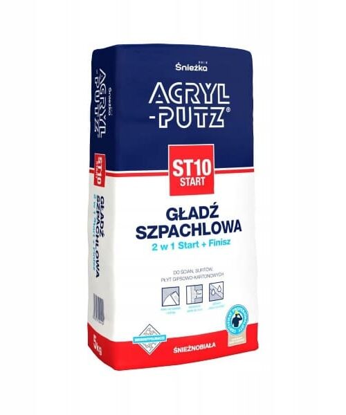 Acryl Putz je snehobiela vyhladzovacia omietka vynikajúco priľnavá k podkladu. Nevykazuje zmrštenie, schne v krátkom čase, nepraská ani pri hrubých vrstvách (do 3 cm – pri jednotlivých úbytkoch),ľahko sa brúsi. Steny a stropy po použití vyhladzovacej omietky dosahujú ideálne hladký, ľahký pre maľovanie povrch.