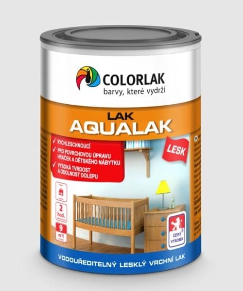 Aqualak V 1419 je vodouriediteľný vrchný lak na drevo v interiéri, napr. drevených nábytkových dielcov, obloženia, stoličiek a pod.