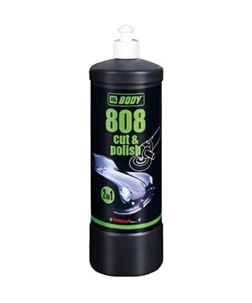 Body 808 Cut and Polish 2v1 je vysokoúčinná jednostupňová univerzálna leštiaca pasta, ktorú je možné použiť na brúsne a jemné leštenie 2v1.