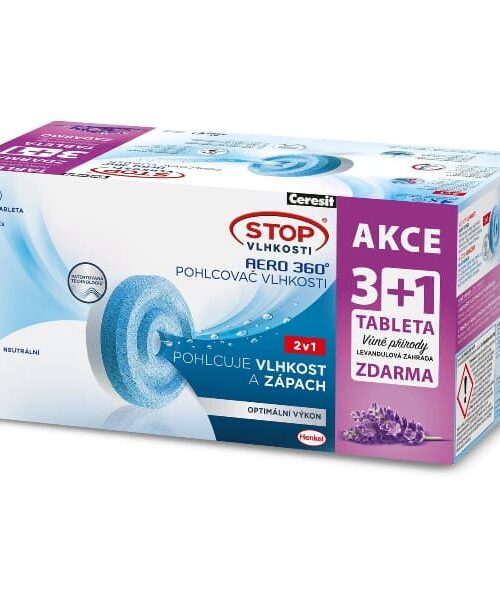 Náhradné náplne CERESIT Stop vlhkosti AERO 360° 3+1 ks
