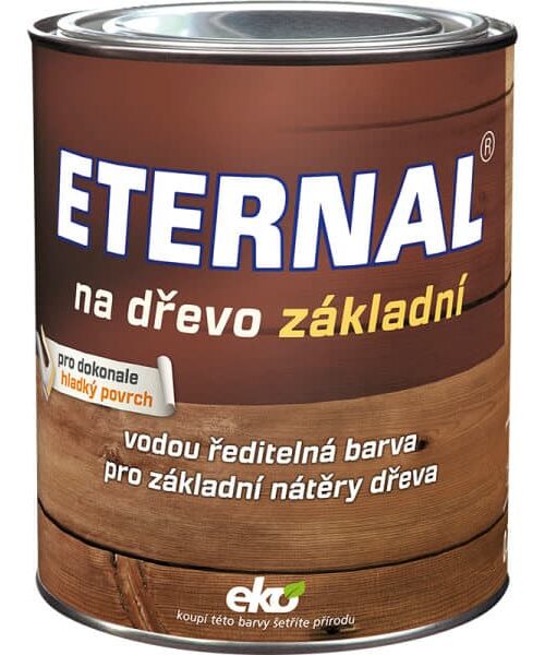 ETERNAL základ na drevo je určená na základné nátery drevených výrobkov v interiéry a exteriéry, napríklad dvere, okná, ploty, drevotrieskové a drevovláknité dosky a podobne.