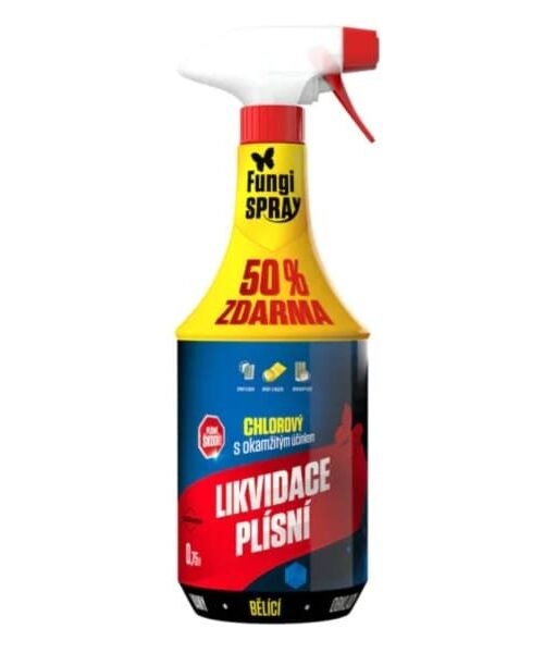Fungispray chlórový je protiplesňový prípravok s bieliacim účinkom.