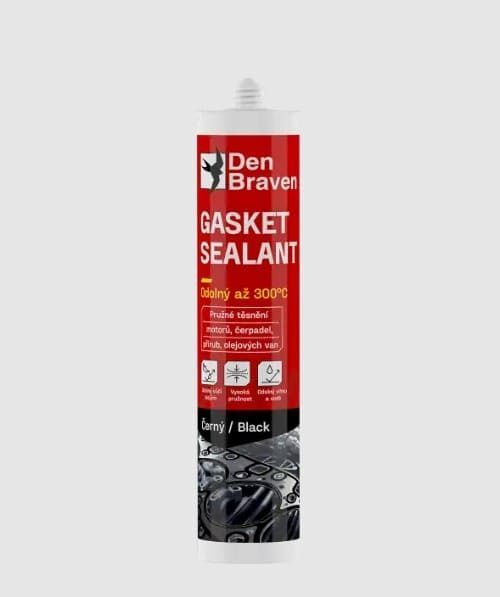 Gasket sealant Den Braven na tesnenie v automobilovom priemysle a v strojárstve a pre extrémne namáhané spoje.