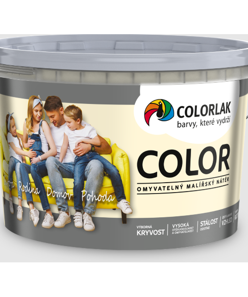 COLORLAK Prointeriér Color V 2005 je tónovaná oteruvzdorná interiérová maliarska farba.