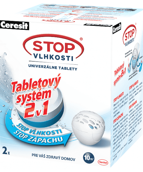 Náhradné náplne CERESIT Stop vlhkosti Pearl 2 ks- sú určené do pohlcovača vlhkosti Ceresit Stop PEARL, v ktorom pomáhajú účinné riešiť problémy s vlhkosťou vo vašom dome.