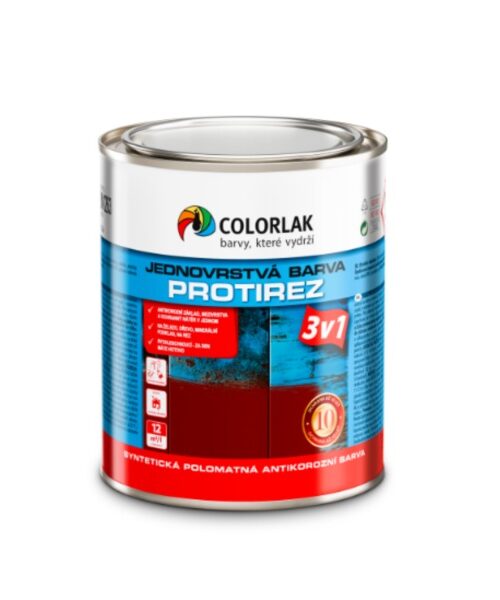 Protirez S 2015 je syntetická polomatná jednovrstvová antikorózna farba. 