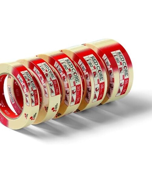 Red Core maskovacia páska s krepovým alebo hladkým papierovým nosičom, špeciálne určená na lakovacie a maliarske práce. Určená na všetky vodou riediteľné a riedidlami riediteľné farby a laky.