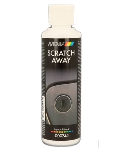 Motip Scratch away odstraňovač škrabancov je leštiaca pasta, ktorá slúži k oprave malých povrchových poškodení na natretých podkladoch.
