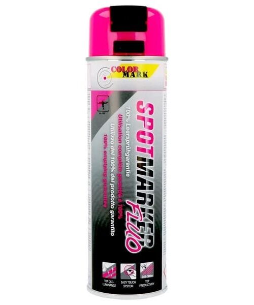Dupli Color Spotmarker Fluo značkovací sprej je profesionálny značkovací sprej pre stavebníctvo a zememeračstvo, vytyčovanie trás a značenie vozoviek.