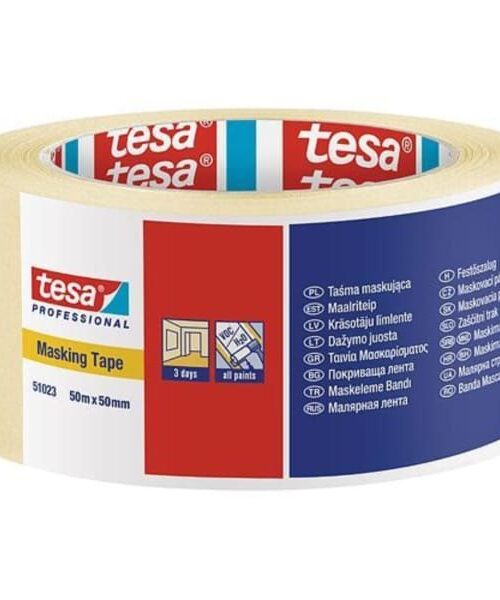 TESA maskovacia páska je multifunkčná maskovacia páska, ktorá by mala byť vždy súčasťou vášho vybavenia, ak sa rozhodnete maľovať steny alebo chcete konečne zrenovovať domácnosť.