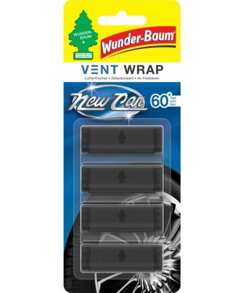 Wunder-Baum Vent Wrap je diskrétny osviežovač vzduchu do auta, ktorý dokonale splýva s mriežkou ventilácie. Jedno balenie vydrží až 60 dní.