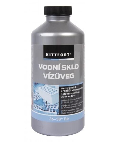 Vodné sklo Kittfort na opravy výmurovky všetkých druhov ohnísk a tiež na konzerváciu vajec.